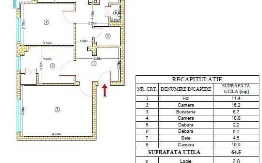 New Concept Imobiliare - Apartament 3 camere decomandat Dacia Bicaz